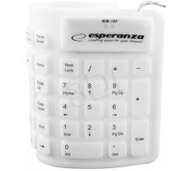 ESPERANZA Keyboard Silicone EK126W USB / OTG Flexible Waterproof / White ( EK126W EK126W ) klaviatūra