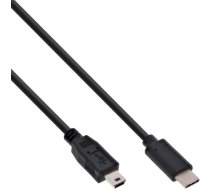 Kabel USB InLine USB C - Mini USB (M/M) Black 5m (35755) ( 4043718249978 35755 Inline_ 35755 ) USB kabelis
