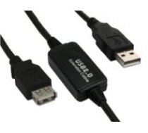 Kabel USB InLine USB A/A 3m Black (34603B) ( 34603B Inline_ 34603B ) USB kabelis