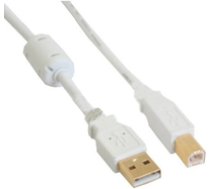 Kabel USB InLine USB-B 0.5m Balts (34505W) ( 34505W Inline_ 34505W ) USB kabelis