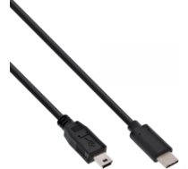 InLine USB C - Mini USB (M/M) Black 0.5m (35756) ( INLINE 35756 Inline_ 35756 ) USB kabelis