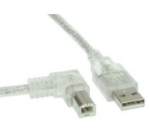 Kabel USB InLine USB-B 5m katowy Przezroczysty (34556L) ( 34556L Inline_ 34556L ) USB kabelis