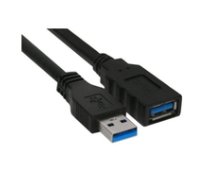 Kabel USB InLine USB 3.0 A/A 0.5m Black (35605) ( 35605 Inline_ 35605 ) USB kabelis