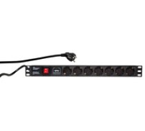 LogiLink Steckdosenleiste 19" 7fach mit An/Aus Schalter ( PDU7C01 PDU7C01 PDU7C01 )