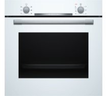 Bosch Oven HBA530BW0S Built-in 71 L White Eco Clean A Push pull buttons Height 60 cm Width 60 cm Integrated timer Electric 42420050 ( HBA530BW0S ) Cepeškrāsns
