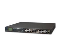 24-Port 10/100TX 802.3at PoE + 2-Port Gigabit TP/SFP Combo Ethernet Switch with LCD PoE Monitor (300W) ( FGSW 2622VHP FGSW 2622VHP FGSW 2622VHP ) komutators