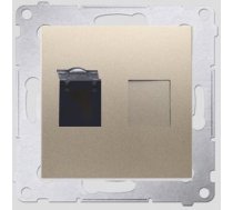 Kontakt-Simon Gniazdo komputerowe SIMON54 pojedyncze RJ45 kat.6 z przeslona zlote - D61.01/44 D61.01/44 (5902787824600) ( JOINEDIT17216525 )