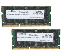 Mushkin DDR3 SO-DIMM 16GB 1333-9 Essent Dual ( 997020 997020 997020 ) operatīvā atmiņa