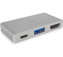 RaidSonic NB ACC ICY BOX Dockingstation DK4030-2C MAC Silver Dual USB-C  USB-A 3.0   HDMI  1x USB-C Port 4250078169130 ( IB DK4030 2C IB DK4030 2C ) aksesuārs portatīvajiem datoriem