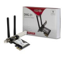Inter-Tech Wi-Fi 4 PCIe Adapter DMG-31 2T2R Antenne  300Mbps retail ( 88888147 88888147 88888147 ) tīkla karte