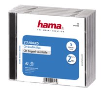 Hama 1x5 Standard CD Double Jewel Case transp/black 44745 ( 4007249447456 44745 4007249447456 44745 HAMA 44745 )