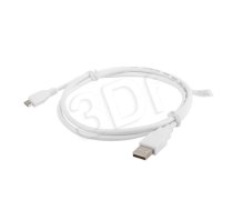 Lanberg Cable USB 2.0 micro AM-MBM5P 1M white ( CA USBM 10CC 0010 W ) USB kabelis