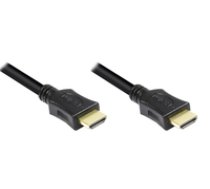 HDMI-Kabel Ethernet A - A St/St 1.00m 4K sw gold ( 4514 010 ) kabelis video audio