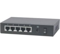 Switch Manhattan  5x GE 4x PSE PoE+ 1x PD IEEE 802.3az ( 561082 561082 ) komutators