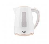 Adler Kettle AD 1264 Standard 2200 W 1.7 L Plastic White 360° rotational base ( AD 1264 5902934830928 ) Virtuves piederumi