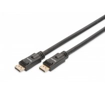 Connection Cable Displayport 4K 60Hz UHD Typ DP/DP M/M black 20m ( AK 340105 200 S AK 340105 200 S AK 340105 200 S ) kabelis video  audio