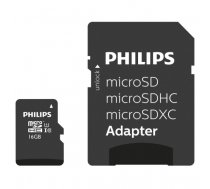 Philips MicroSDHC 16GB class 10/UHS 1 + Adapter ( FM16MP45B FM16MP45B FM16MP45B ) atmiņas karte