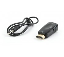 Gembird HDMI to VGA and audio adapter  single port  black  blister ( AB HDMI VGA 02 AB HDMI VGA 02 AB HDMI VGA 02 )