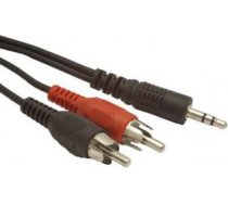 Kabel Gembird Jack 3.5mm - RCA (Cinch) x2 2.5m czarny (CCA4582.5M) CCA4582.5M (8716309024860) ( JOINEDIT17123091 ) kabelis video  audio