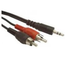 Kabel Gembird Jack 3.5mm - RCA (Cinch) x2 0.2m czarny (CCA458/0.2) CCA458/0.2 (8716309026550) ( JOINEDIT17086737 ) kabelis video  audio