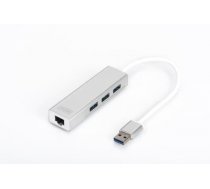 DIGITUS USB 3.0 3-Port Hub Gigabit LAN-Adapter ( DA 70250 1 ) USB centrmezgli
