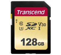 Transcend SDXC 500S 128GB Class 10 UHS-I U3 V30 ( TS128GSDC500S ) atmiņas karte