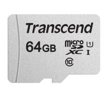 Transcend microSDXC 300S    64GB Class 10 UHS-I U1 ( TS64GUSD300S TS64GUSD300S ) atmiņas karte