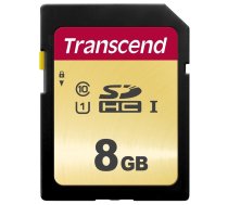 Transcend SDHC 500S          8GB Class 10 UHS-I U1 ( TS8GSDC500S TS8GSDC500S TS8GSDC500S ) atmiņas karte