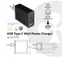 CLUB 3D USB Type C Wall Power Charger ( CAC 1901EU CAC 1901EU CAC 1901EU ) Powerbank  mobilā uzlādes iekārta