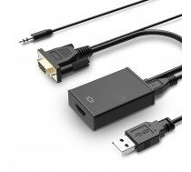 Gembird VGA to HDMI adapter cable  0.15 m  black ( A VGA HDMI 01 A VGA HDMI 01 A VGA HDMI 01 ) adapteris