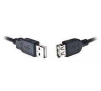 GEMBIRD USB 2.0 extension cable AM-AFI 0.75m black ( CC USB2 AMAF 75CM/300 BK CC-USB2-AMAF-75CM/3B ) USB kabelis