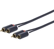 VivoLink  2 X RCA - 2 X RCA M-M 5 M High flexible jacket. ( PRORCARCA5 PRORCARCA5 PRORCARCA5 ) kabelis  vads