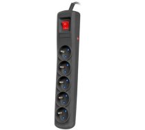 Power strip ARC5 1 5 m black ARC5/15/CZ ( ARC5/15/CZ ARC5/15/CZ ) elektrības pagarinātājs