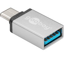 Goobay USB-C to USB A 3.0 adapter 56620 USB Type-C  USB 3.0 female (Type A)  Silver ( 4040849566202 GOOBAY 56620 56620 )