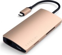 Satechi HUB USB-C ETHERNET V2 HDMI 4K USB 3.0 SD MICRO SD New Gold  MacBook ( ST TCMA2G ST TCMA2G ST TCMA2G ) USB centrmezgli