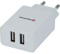 Swissten Travel Smart 2x USB 2.1A biala ( 22034000 22034000 ) iekārtas lādētājs