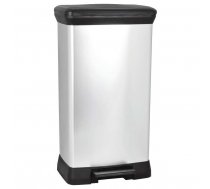 Curver Pedalspainis metalizets Deco Bin 50L sudraba 0802162582 3253922162036 ( 3253922162036 3253922162005 0802162582 CEN-45906 CRV187177 ) atkritumu tvertne