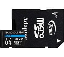 TEAMGROUP Memory Card Micro SDXC 64GB ( TEAUSDX64GIV30A103 TEAUSDX64GIV30A103 TEAUSDX64GIV30A103 ) atmiņas karte