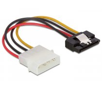 Delock Cable Power SATA HDD  Molex 4 pin male with metal clip straight 15cm ( DE 60120 60120 60120 ) kabelis datoram