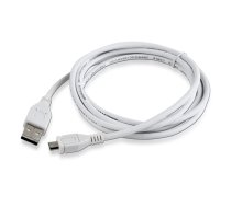 Gembird micro USB cable 2.0 AM-MBM5P 1 8M white ( CCP mUSB2 AMBM 6 W ) USB kabelis