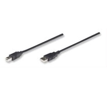Manhattan Extension Cable USB 2.0 A-B M/M 3m Black ( 333382 333382-CG ) USB kabelis