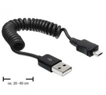 Delock cable USB 2.0 AM-BM Micro coiled cable 20-60cm ( DE 83162 83162 83162 ) USB kabelis