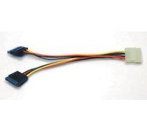 Manhattan Power Converter Molex - 2 x SATA ( 349369 349369 ) kabelis datoram