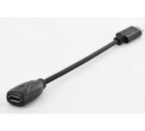 ASSMANN USB 2.0 HighSpeed Adapter Cable USB C M /microUSB B (5pin) F 0 15m black ( AK 300316 001 S AK 300316 001 S AK 300316 001 S ) USB kabelis