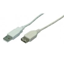 LogiLink USB A - A Ma/Fe 2.00m grey 4260113560334 ( cu0010 ) USB kabelis