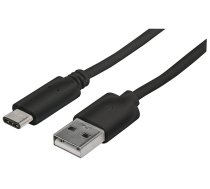 Manhattan USB-C male to A-type male cable 1m black USB 2.0 ( 353298 353298 353298 ) USB kabelis