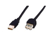 ASSMANN USB 2.0 HighSpeed Extension cable USB A M (plug)/USB A F (jack) 5m black ( AK 300202 050 S ) USB kabelis