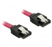 Delock Cable SATA 6 Gb/s 20 cm straight/straight metal red ( DE 82675 82675 82675 ) kabelis datoram
