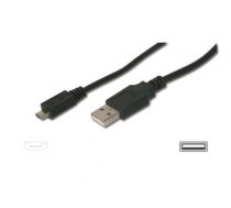 ASSMANN USB 2.0 HighSpeed Connection Cable USB A M (plug)/microUSB B M (plug) 1m ( AK 300127 010 S ) kabelis vads