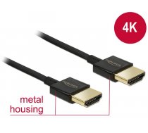 Delock Cable High Speed HDMI with Ethernet A male  A male 3D 4K 3m Slim ( DE 84774 84774 84774 ) kabelis video  audio